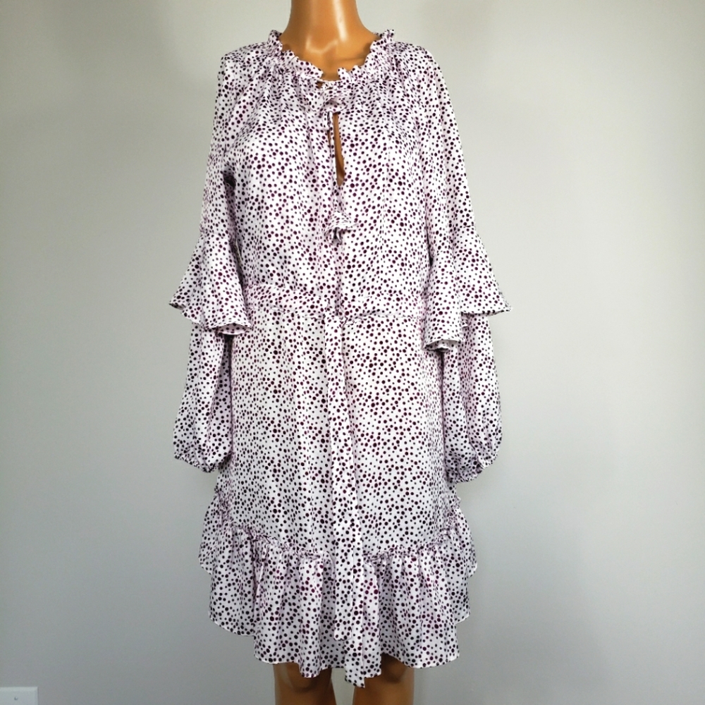 MISA Los Angeles nehda polka dots dress size S